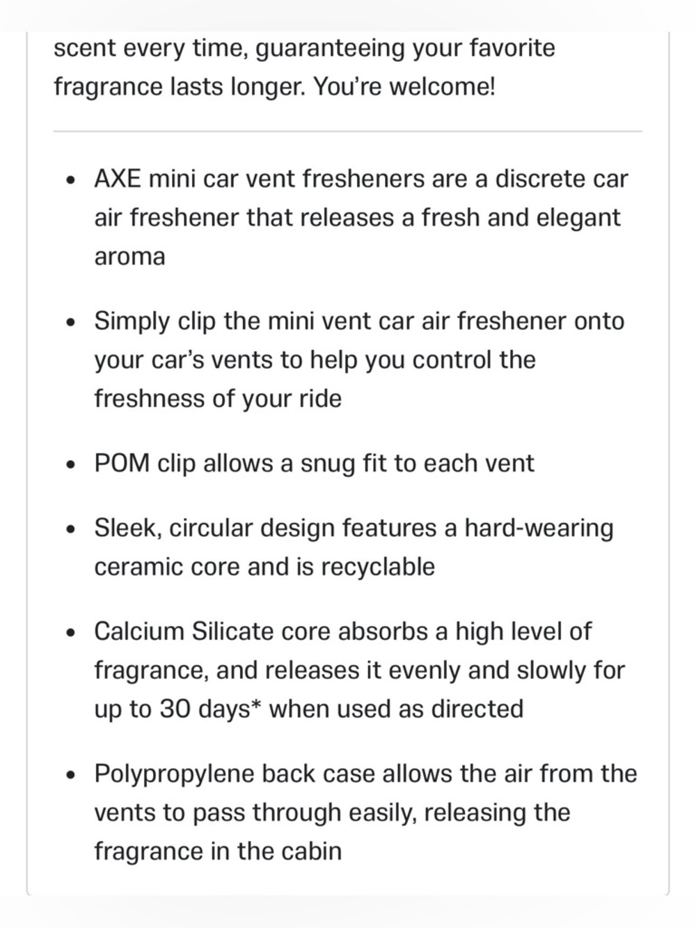 Axe | Bundle Dark Temptation Dark Chocolate 2 Pack 30 Day Fresh Vehicle Smell 2 - Picture 14 of 15